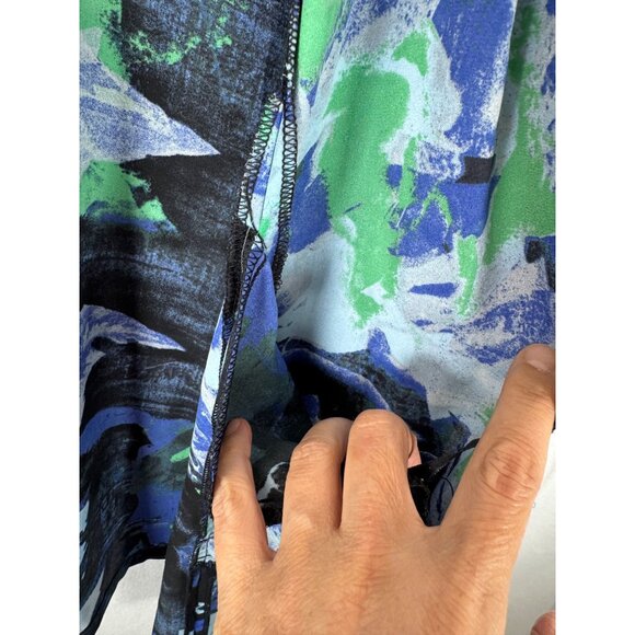 Bob Mackie boho floral artsy duster cardigan blue multi sz 2X - Picture 8 of 8